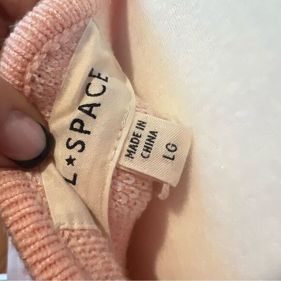 NWT L*Space women's Francie sweater dress size large‎ pink gingham - Picture 15 of 15